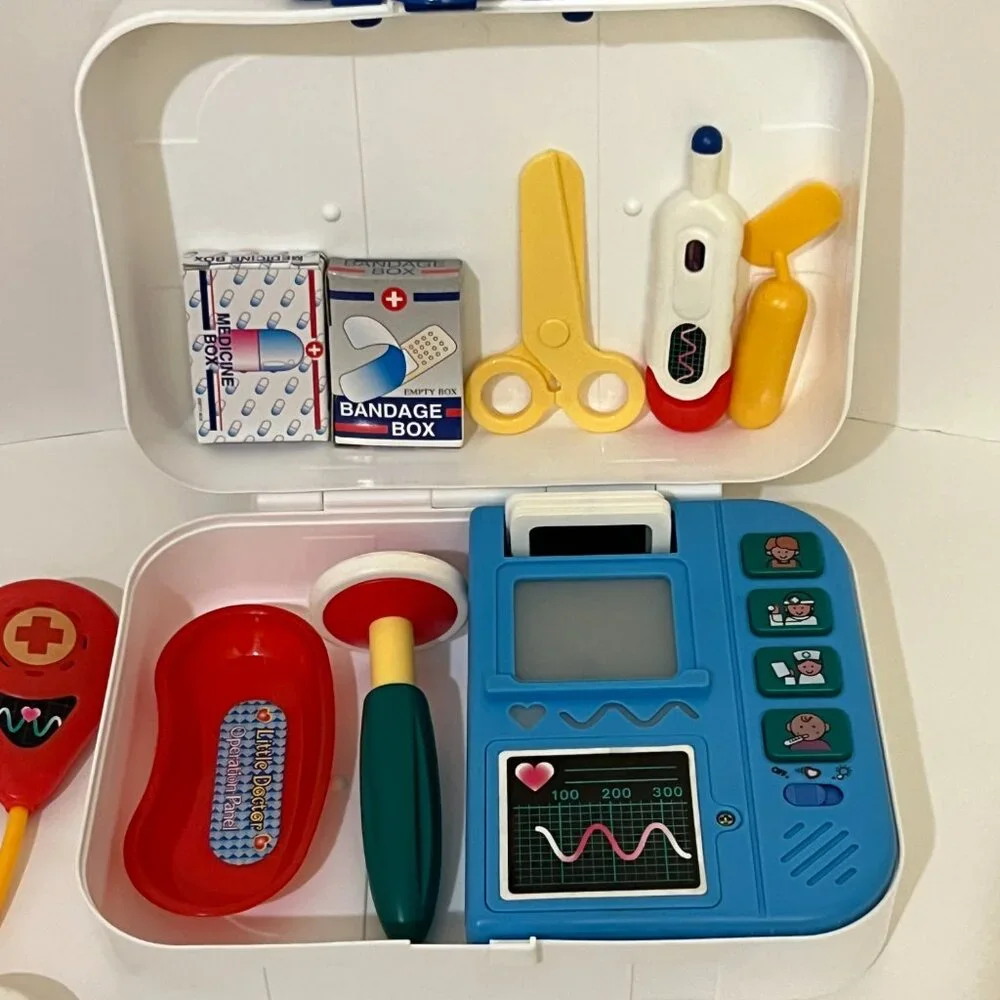 Kiddieland Little Doctor Kit Plastic Case with Medical Tools Toys